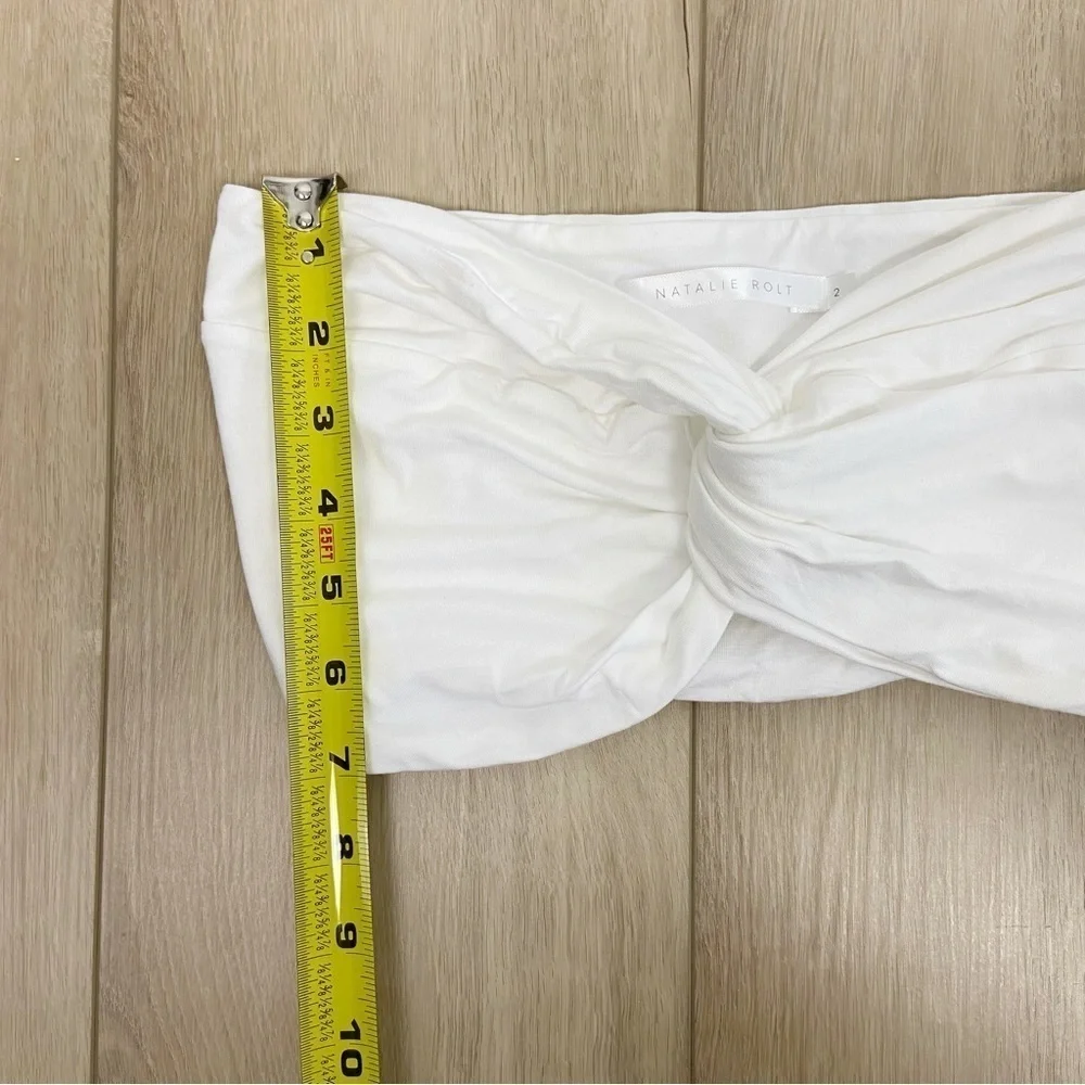 Natalie Rolt Maeve Crop Tube Top in White